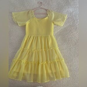 Yellow target dress